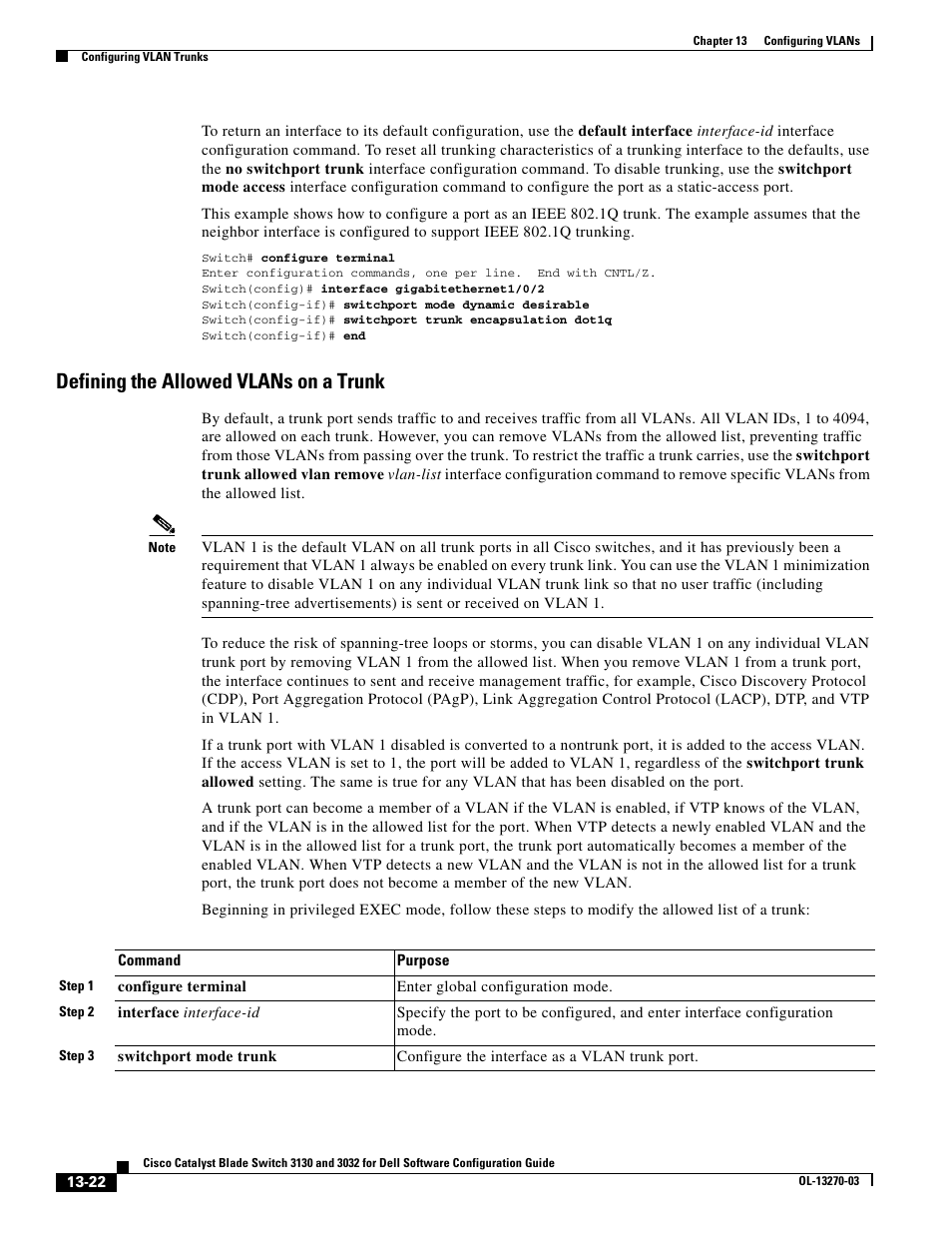 Defining the allowed vlans on a trunk | Dell POWEREDGE M1000E User Manual | Page 388 / 1316