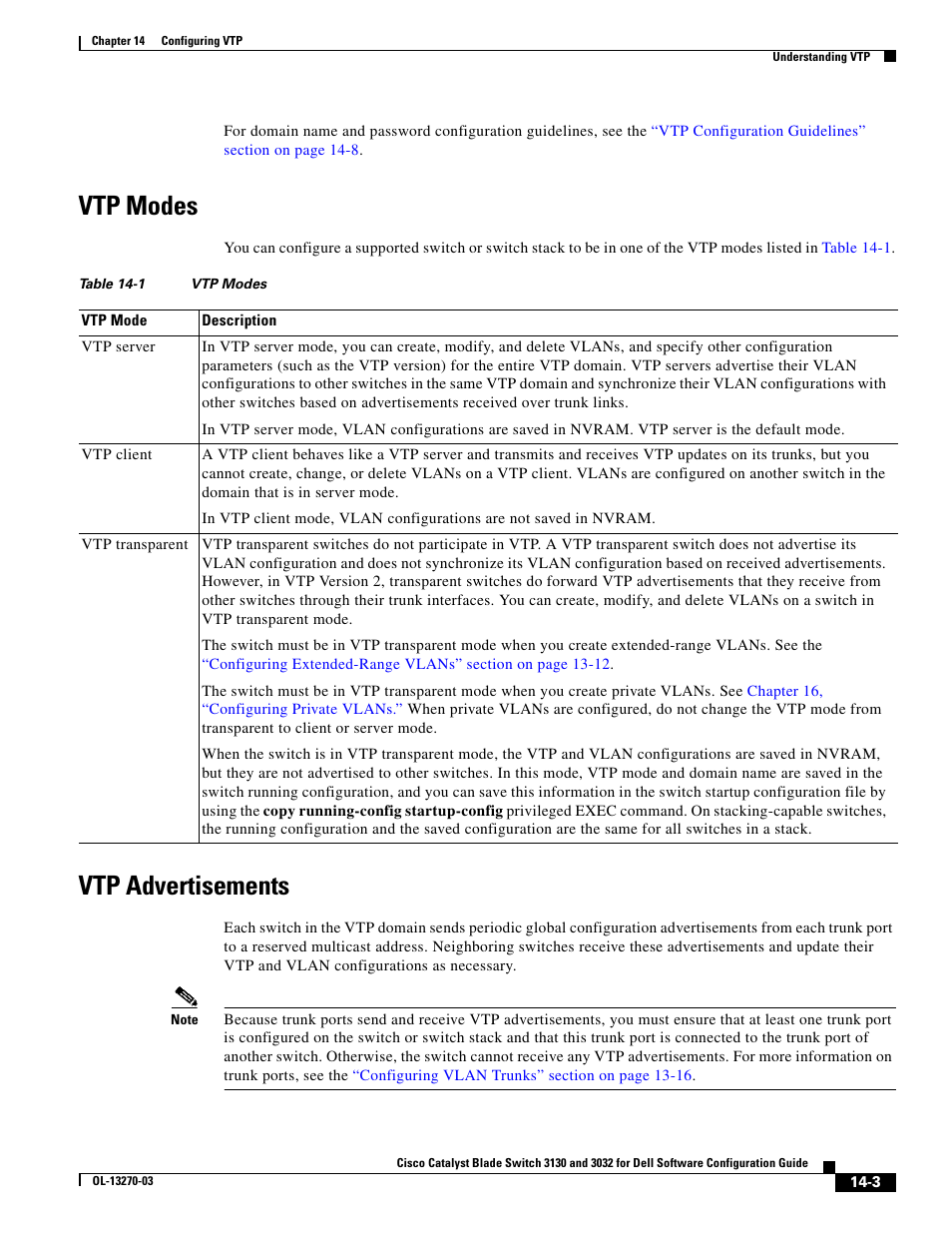 Vtp modes, Vtp advertisements | Dell POWEREDGE M1000E User Manual | Page 403 / 1316