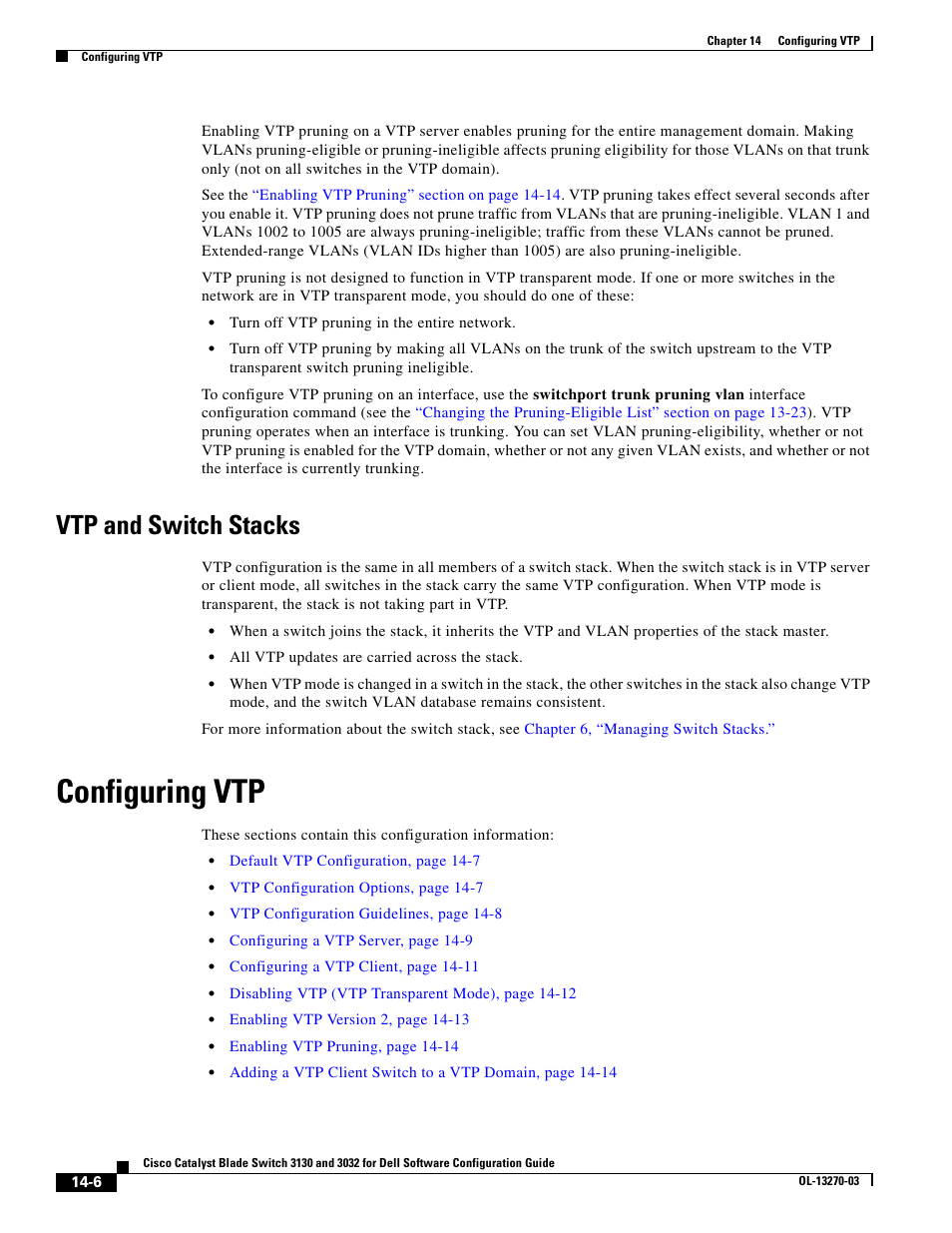 Vtp and switch stacks, Configuring vtp | Dell POWEREDGE M1000E User Manual | Page 406 / 1316