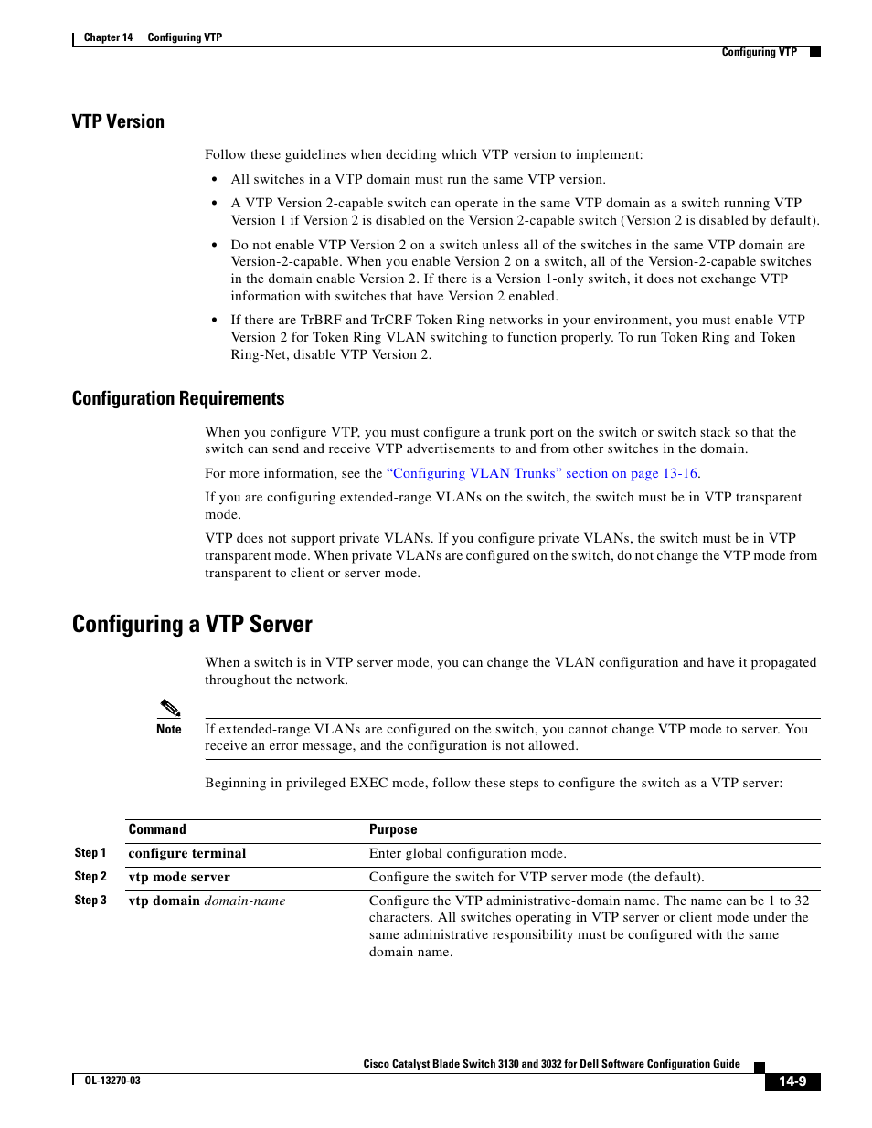 Vtp version, Configuration requirements, Configuring a vtp server | Dell POWEREDGE M1000E User Manual | Page 409 / 1316