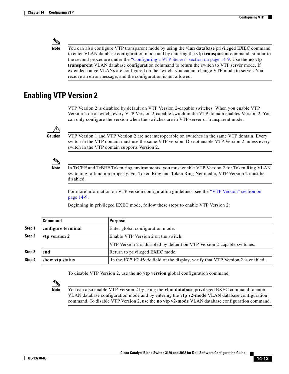 Enabling vtp version 2 | Dell POWEREDGE M1000E User Manual | Page 413 / 1316