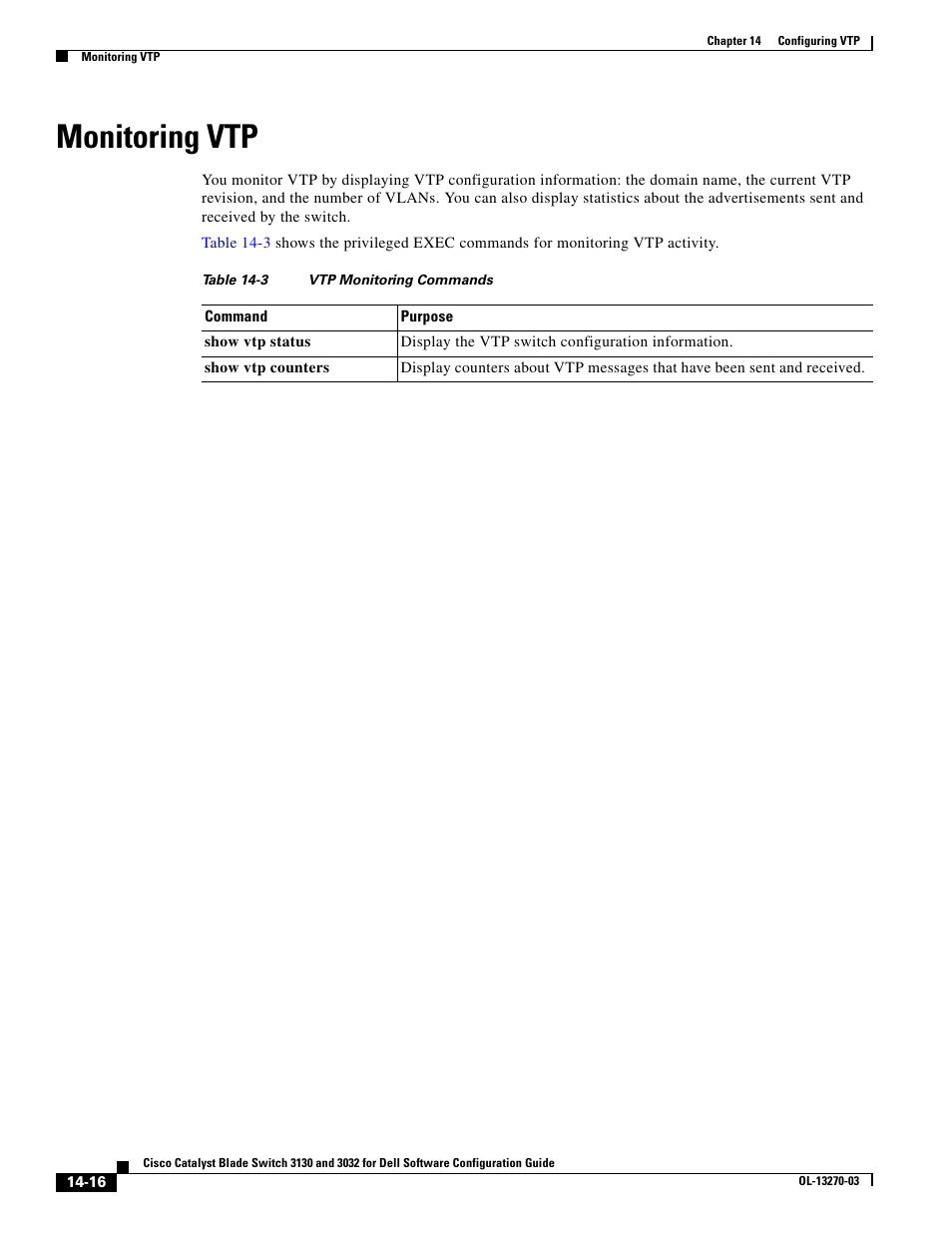 Monitoring vtp | Dell POWEREDGE M1000E User Manual | Page 416 / 1316