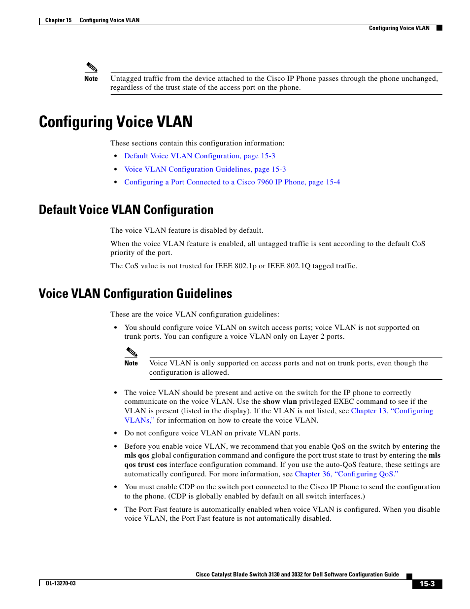 Configuring voice vlan, Default voice vlan configuration, Voice vlan configuration guidelines | Dell POWEREDGE M1000E User Manual | Page 419 / 1316