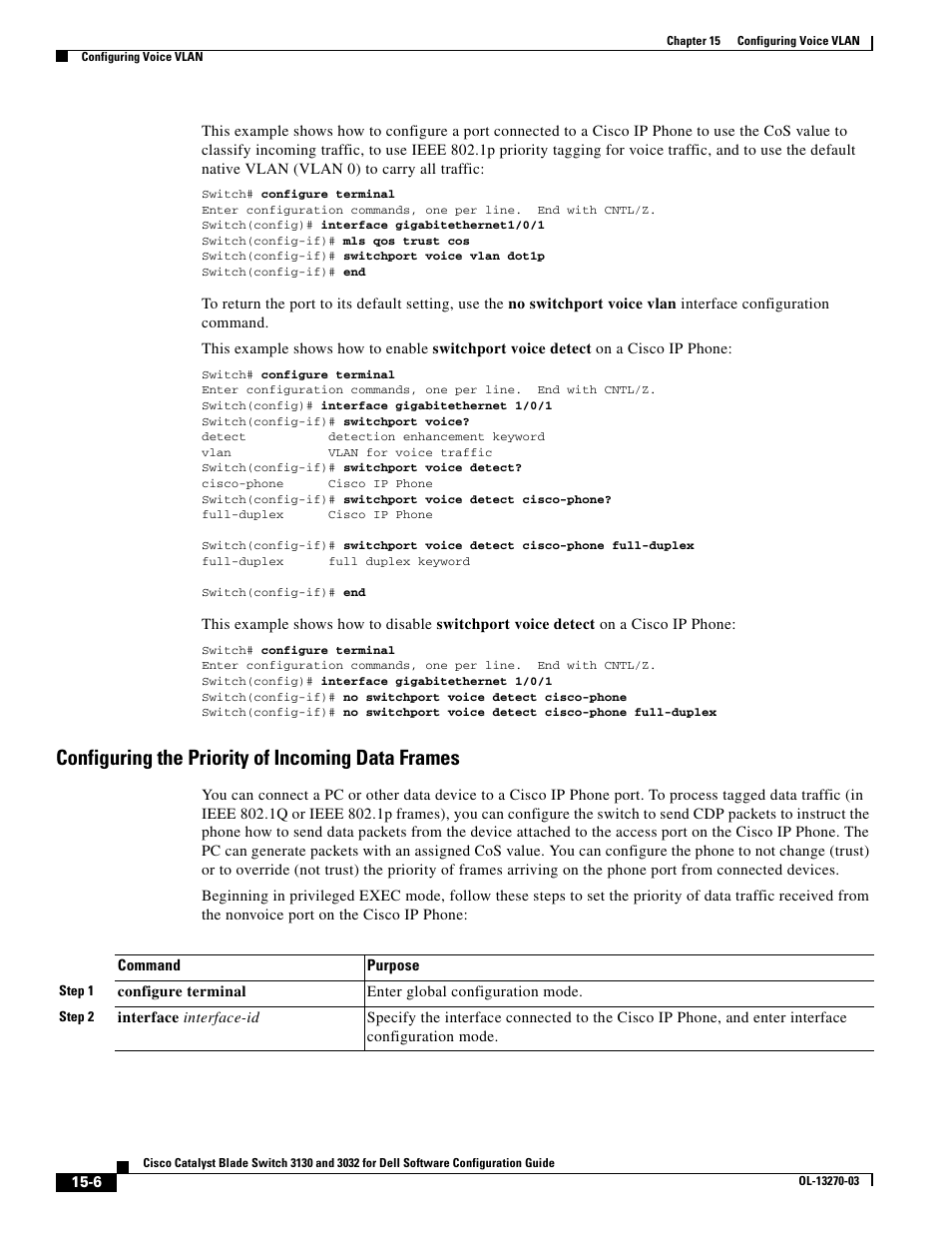 Configuring the priority of incoming data frames | Dell POWEREDGE M1000E User Manual | Page 422 / 1316