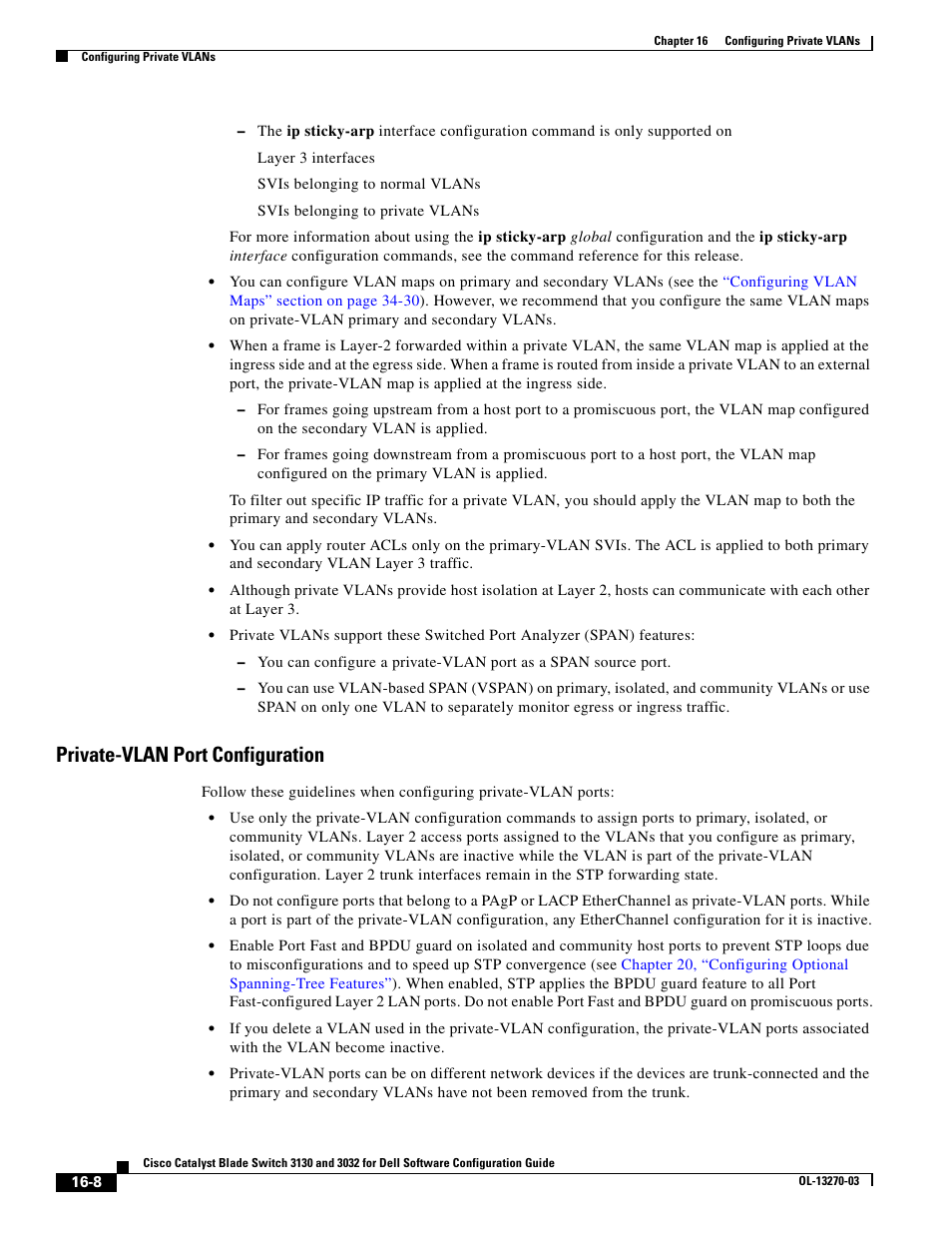 Private-vlan port configuration | Dell POWEREDGE M1000E User Manual | Page 432 / 1316