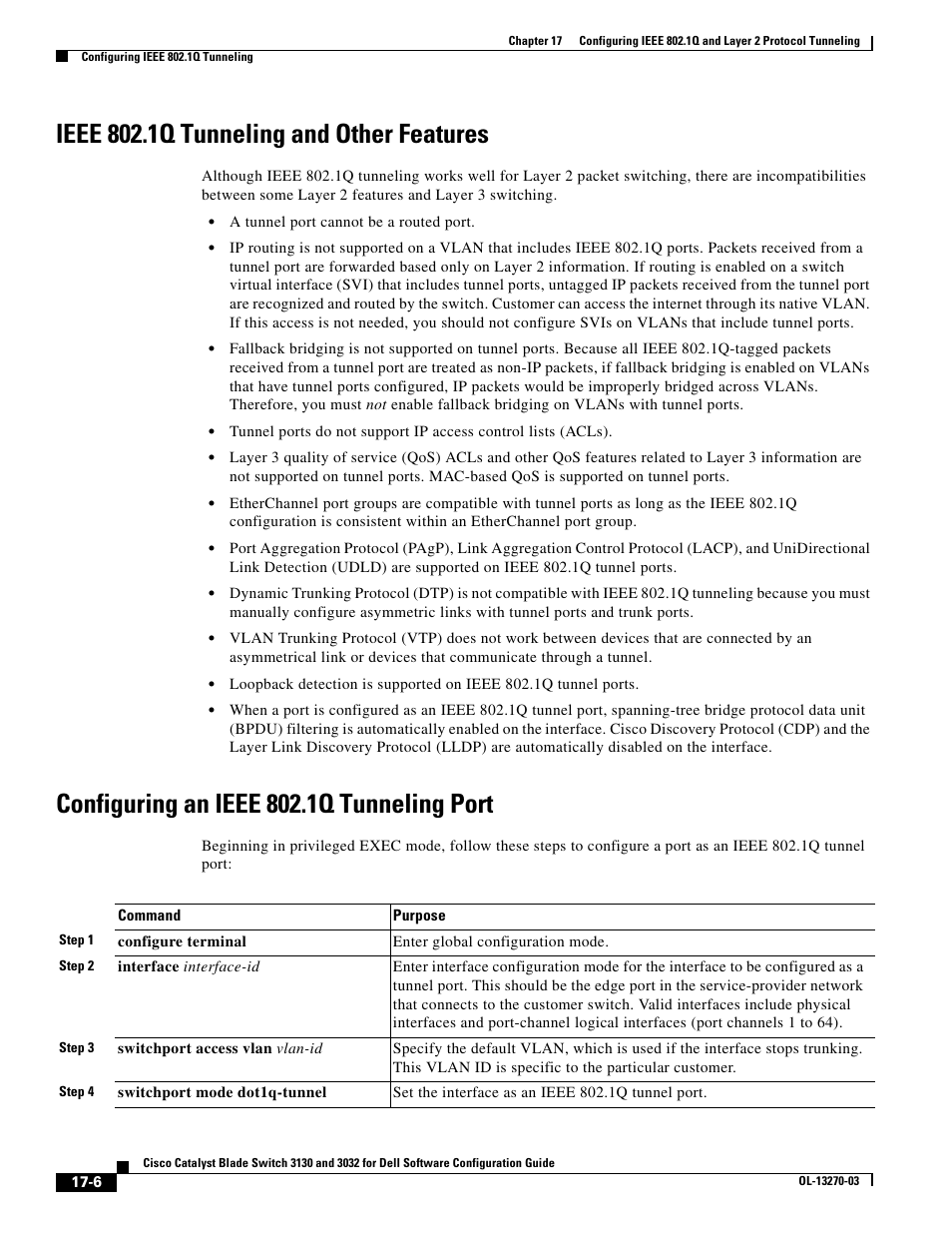 Ieee 802.1q tunneling and other features, Configuring an ieee 802.1q tunneling port | Dell POWEREDGE M1000E User Manual | Page 446 / 1316