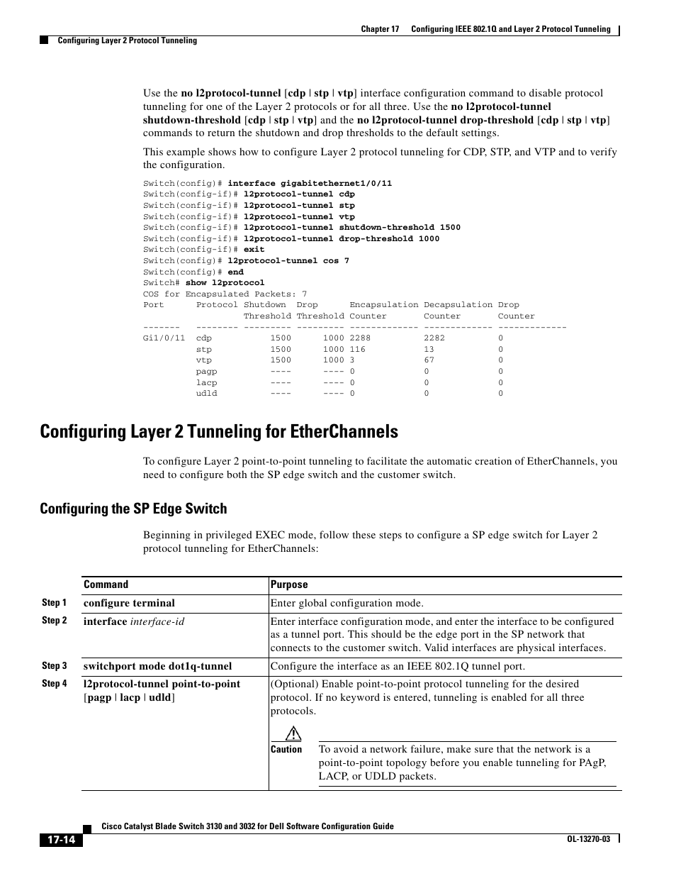 Configuring layer 2 tunneling for etherchannels, Configuring the sp edge switch | Dell POWEREDGE M1000E User Manual | Page 454 / 1316