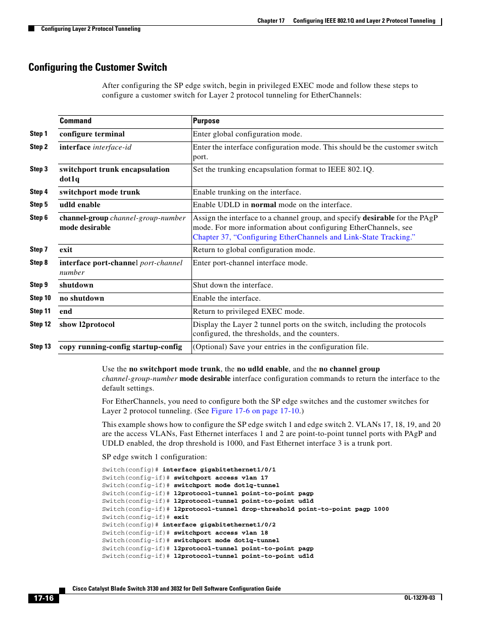 Configuring the customer switch | Dell POWEREDGE M1000E User Manual | Page 456 / 1316