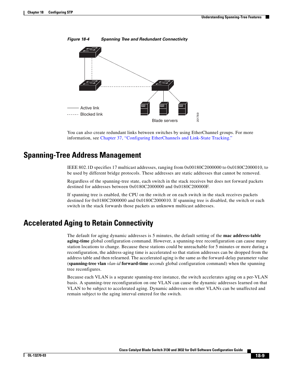 Spanning-tree address management, Accelerated aging to retain connectivity | Dell POWEREDGE M1000E User Manual | Page 467 / 1316