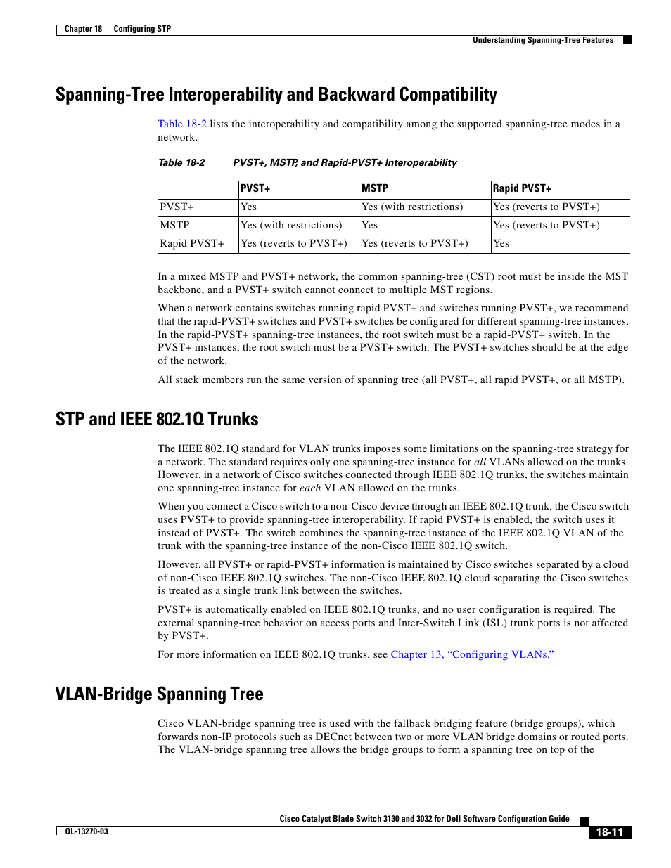 Stp and ieee 802.1q trunks, Vlan-bridge spanning tree | Dell POWEREDGE M1000E User Manual | Page 469 / 1316