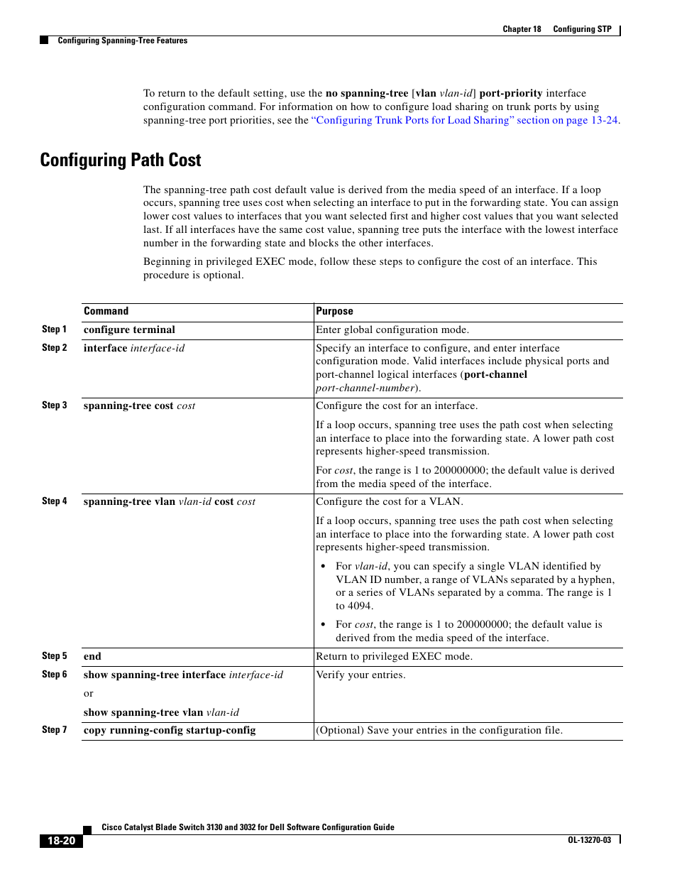 Configuring path cost | Dell POWEREDGE M1000E User Manual | Page 478 / 1316