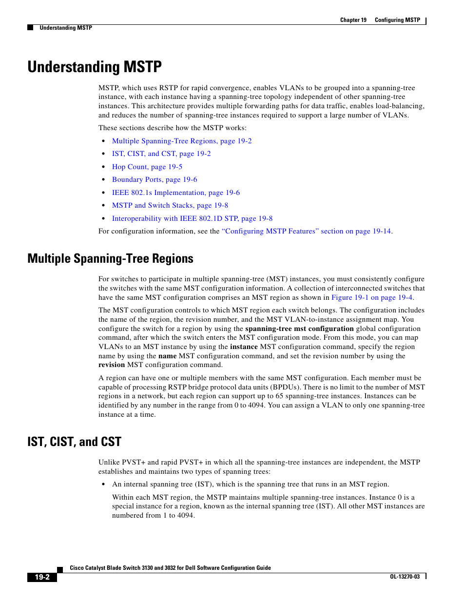 Understanding mstp, Multiple spanning-tree regions, Ist, cist, and cst | Dell POWEREDGE M1000E User Manual | Page 484 / 1316