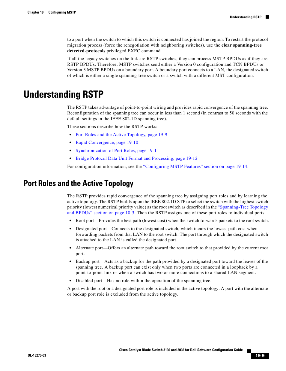 Understanding rstp, Port roles and the active topology | Dell POWEREDGE M1000E User Manual | Page 491 / 1316