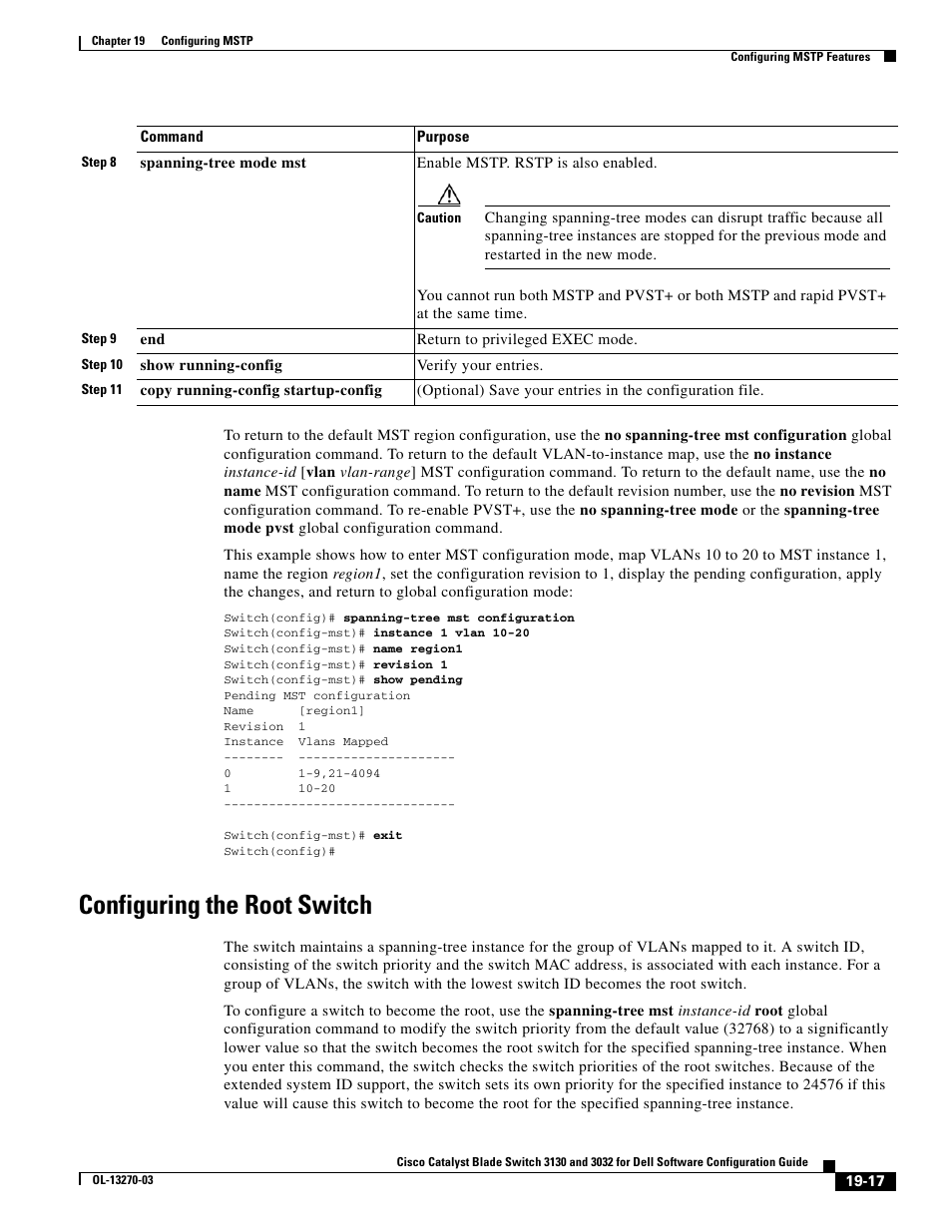 Configuring the root switch | Dell POWEREDGE M1000E User Manual | Page 499 / 1316