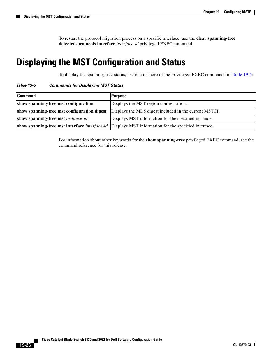 Displaying the mst configuration and status | Dell POWEREDGE M1000E User Manual | Page 508 / 1316