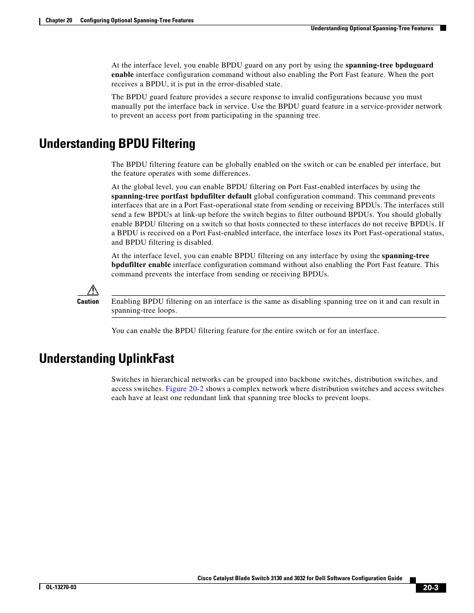 Understanding bpdu filtering, Understanding uplinkfast | Dell POWEREDGE M1000E User Manual | Page 511 / 1316