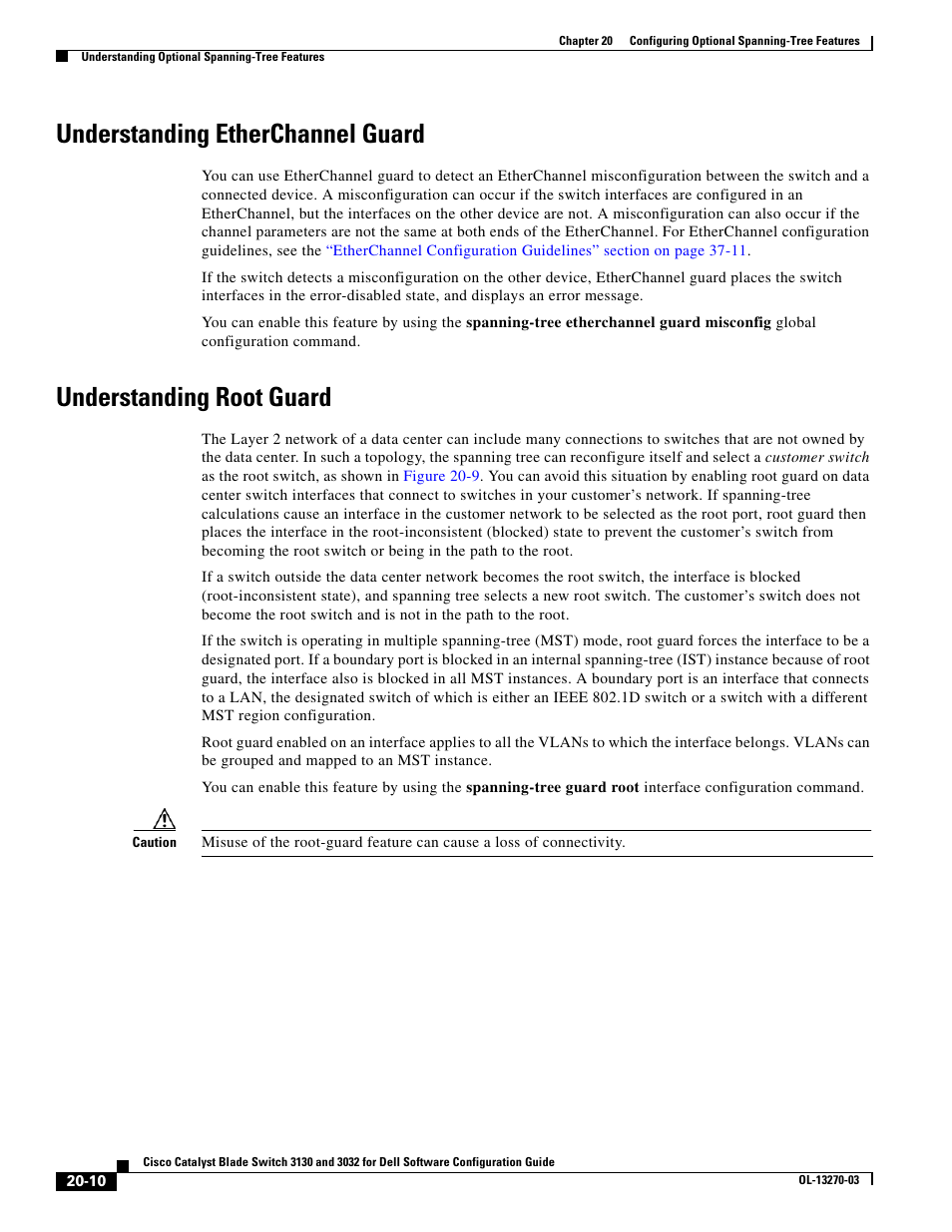 Understanding etherchannel guard, Understanding root guard | Dell POWEREDGE M1000E User Manual | Page 518 / 1316