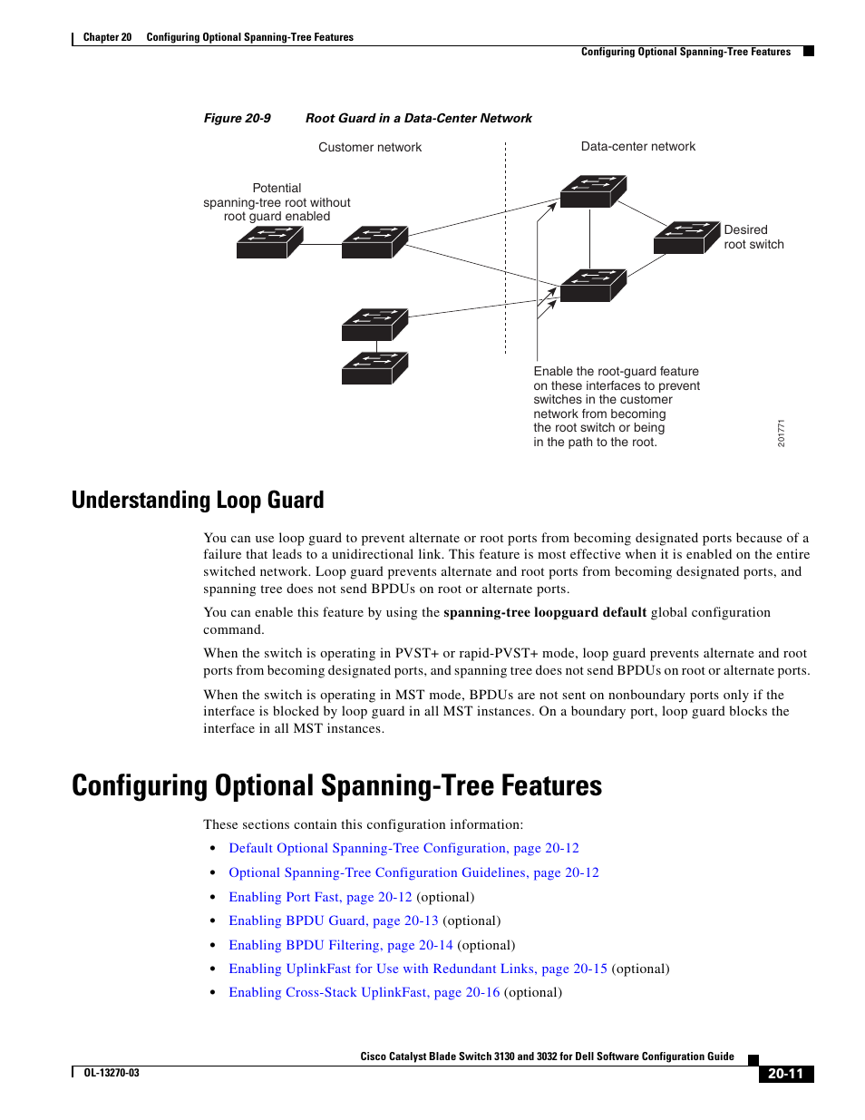 Understanding loop guard, Configuring optional spanning-tree features, Figure 20-9 | Dell POWEREDGE M1000E User Manual | Page 519 / 1316