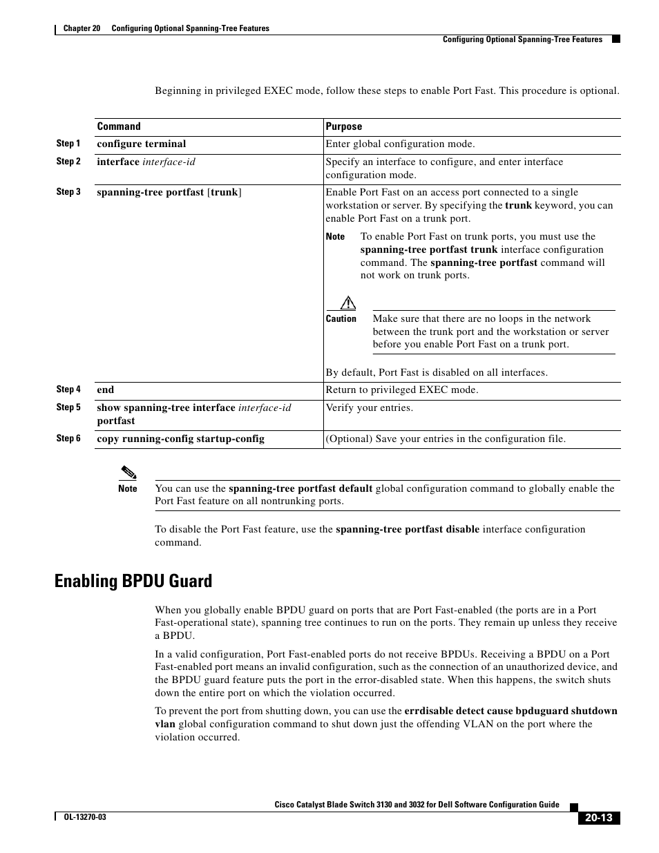 Enabling bpdu guard | Dell POWEREDGE M1000E User Manual | Page 521 / 1316