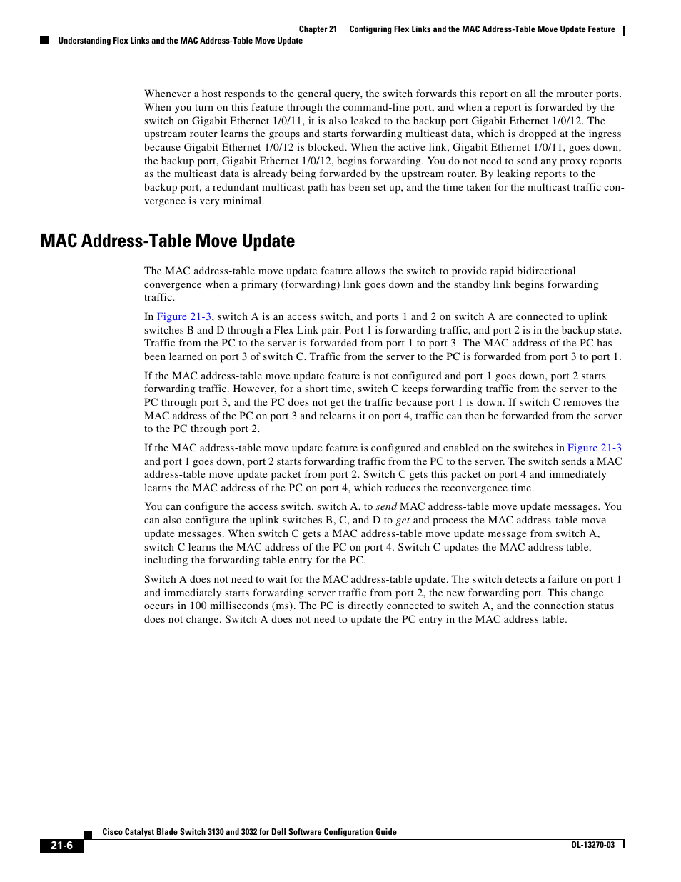 Mac address-table move update | Dell POWEREDGE M1000E User Manual | Page 534 / 1316