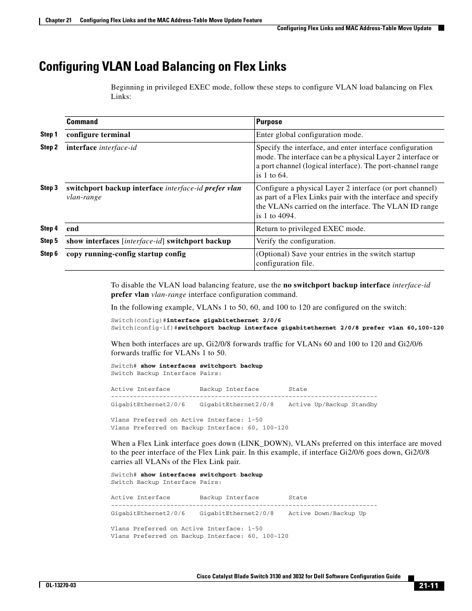 Configuring vlan load balancing on flex links | Dell POWEREDGE M1000E User Manual | Page 539 / 1316