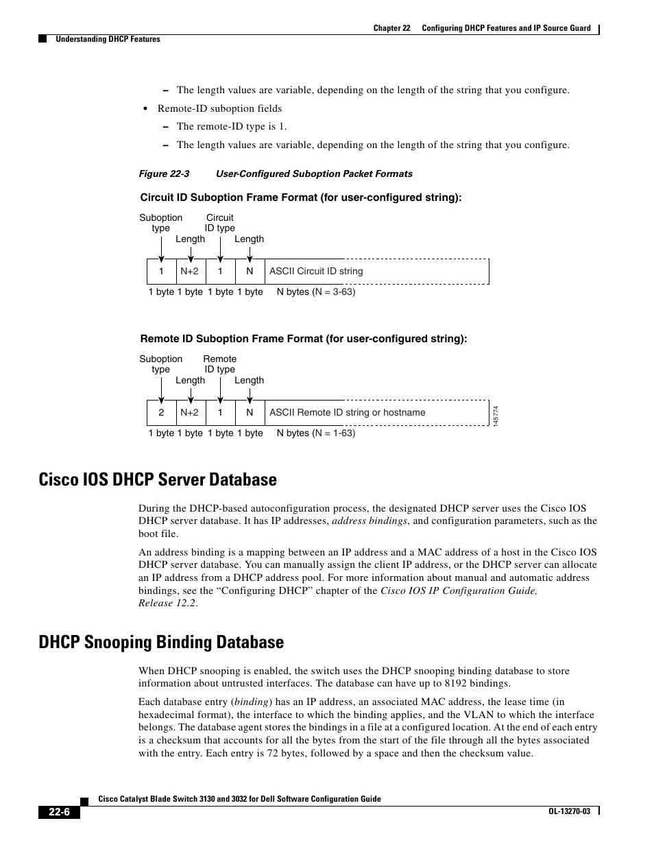 Cisco ios dhcp server database, Dhcp snooping binding database, Figure 22-3 | Dell POWEREDGE M1000E User Manual | Page 548 / 1316