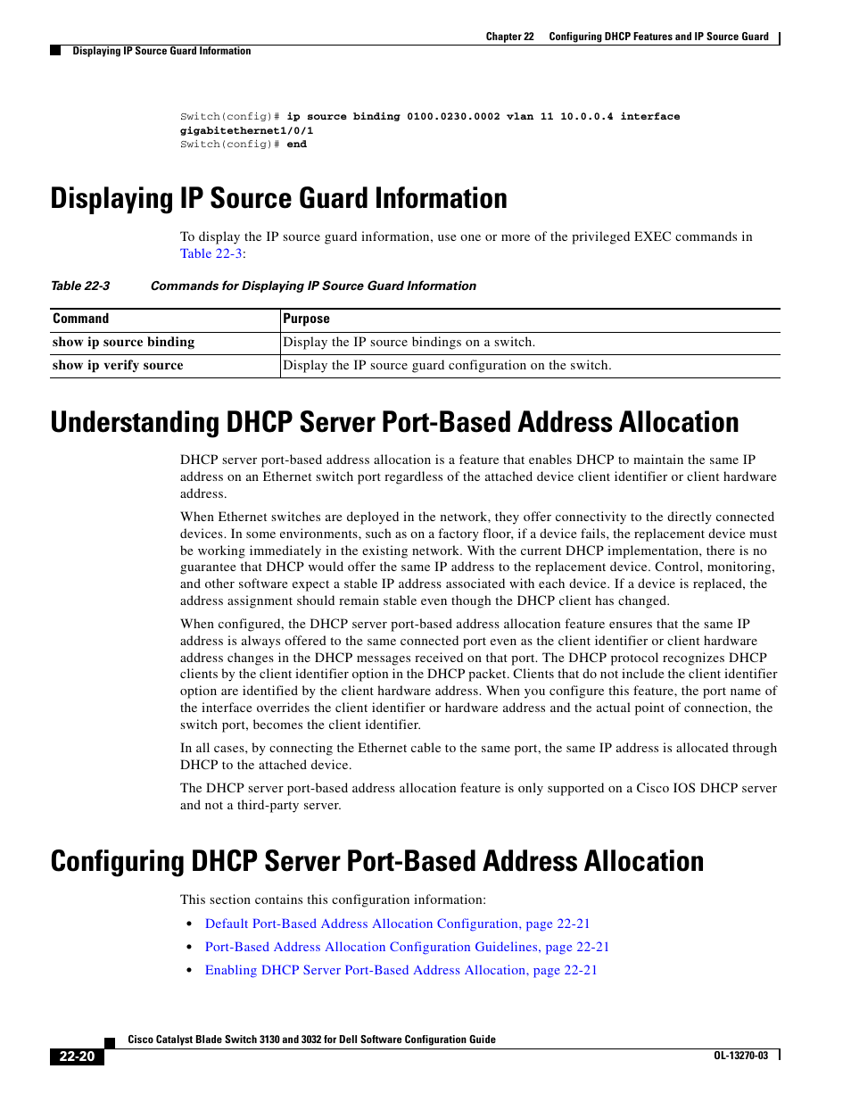 Displaying ip source guard information | Dell POWEREDGE M1000E User Manual | Page 562 / 1316