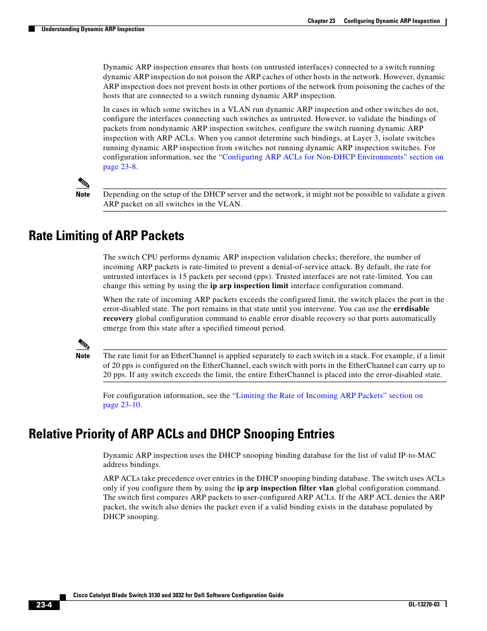 Rate limiting of arp packets | Dell POWEREDGE M1000E User Manual | Page 570 / 1316