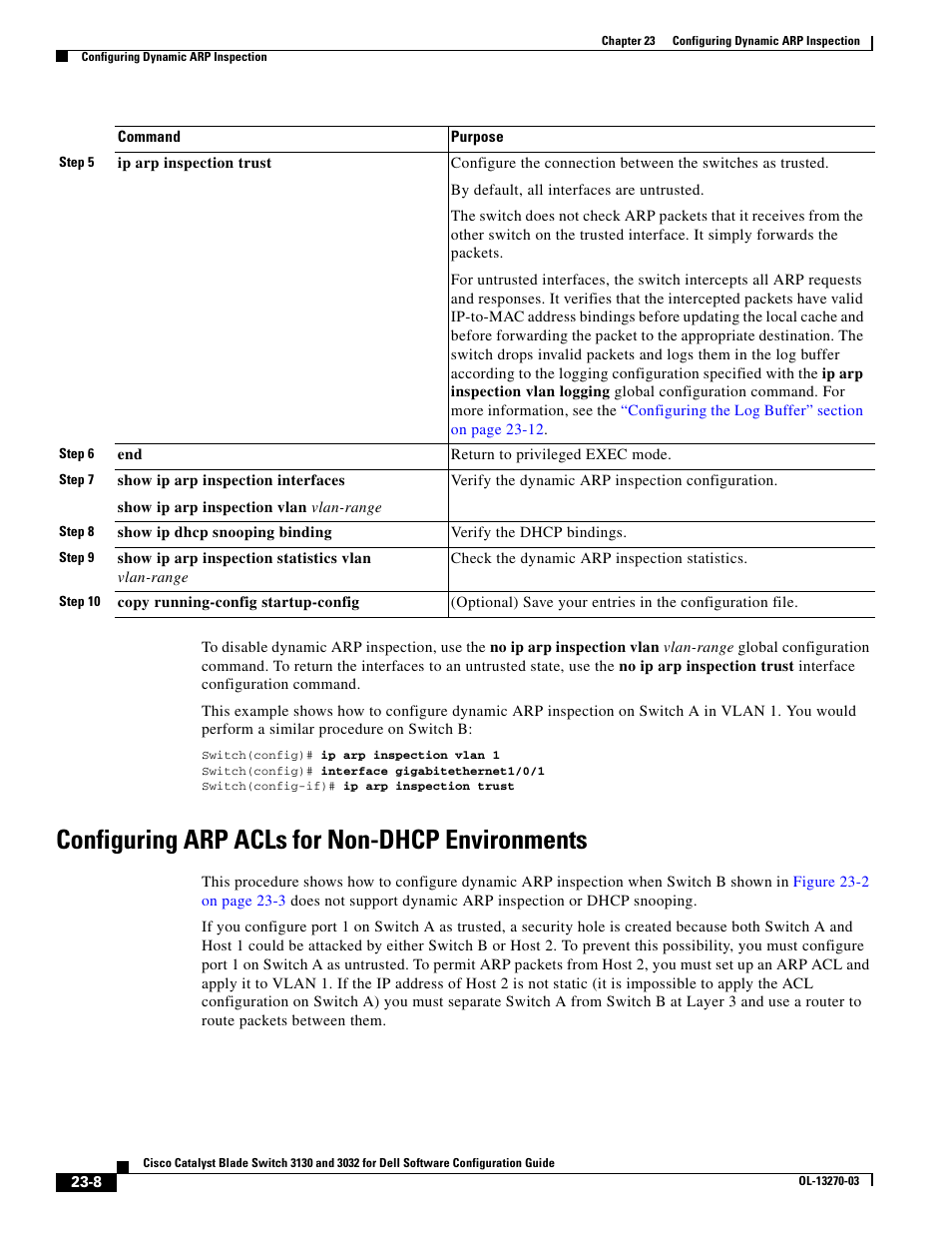 Configuring arp acls for non-dhcp environments, Requ | Dell POWEREDGE M1000E User Manual | Page 574 / 1316