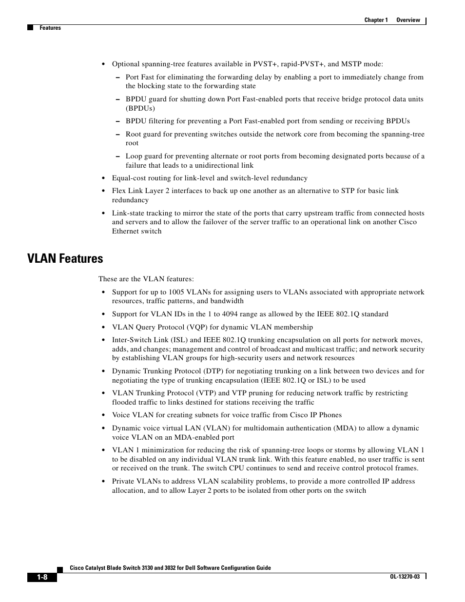 Vlan features | Dell POWEREDGE M1000E User Manual | Page 58 / 1316