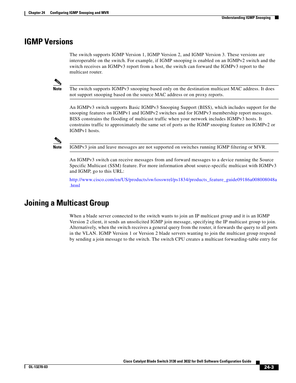 Igmp versions, Joining a multicast group | Dell POWEREDGE M1000E User Manual | Page 585 / 1316