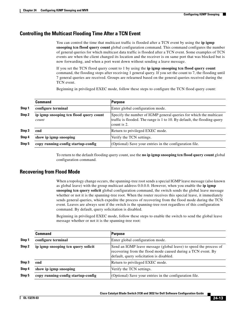 Recovering from flood mode | Dell POWEREDGE M1000E User Manual | Page 595 / 1316