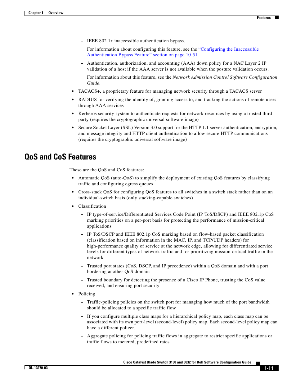 Qos and cos features | Dell POWEREDGE M1000E User Manual | Page 61 / 1316