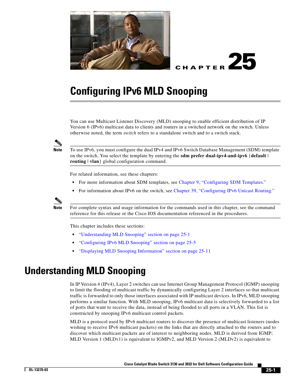 Configuring ipv6 mld snooping, Understanding mld snooping, C h a p t e r | Chapter 25, “configuring ipv6 mld snooping, Chapter 25 | Dell POWEREDGE M1000E User Manual | Page 613 / 1316