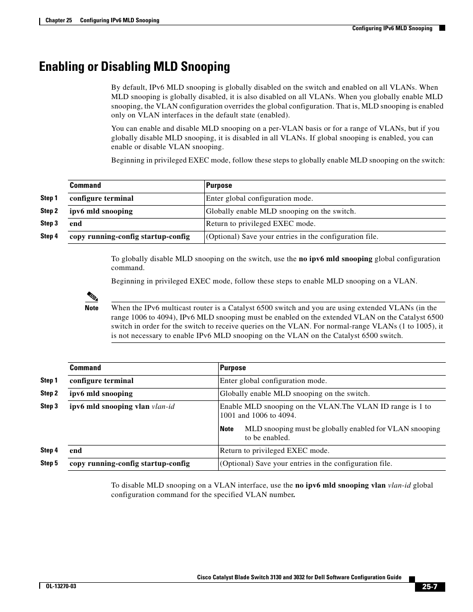 Enabling or disabling mld snooping | Dell POWEREDGE M1000E User Manual | Page 619 / 1316