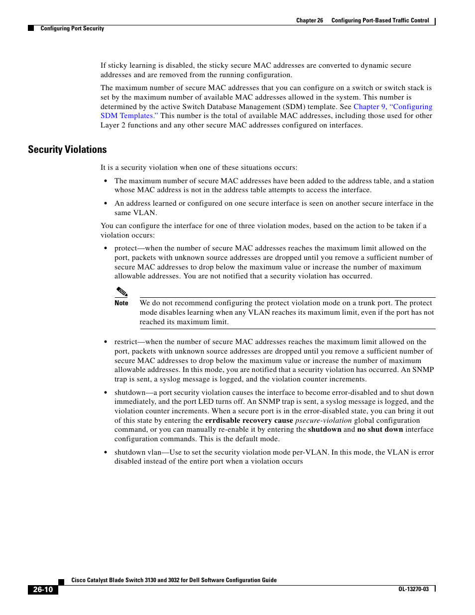 Security violations | Dell POWEREDGE M1000E User Manual | Page 634 / 1316