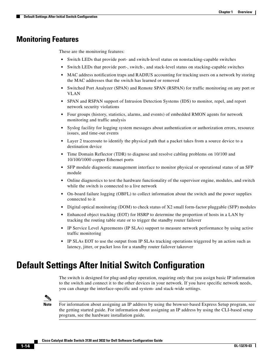 Monitoring features | Dell POWEREDGE M1000E User Manual | Page 64 / 1316