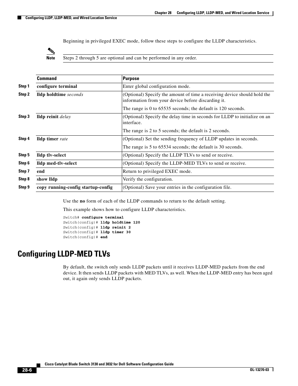 Configuring lldp-med tlvs | Dell POWEREDGE M1000E User Manual | Page 656 / 1316