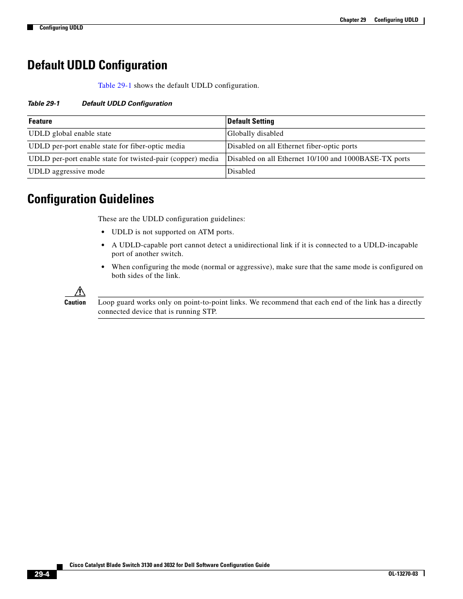 Default udld configuration, Configuration guidelines | Dell POWEREDGE M1000E User Manual | Page 666 / 1316