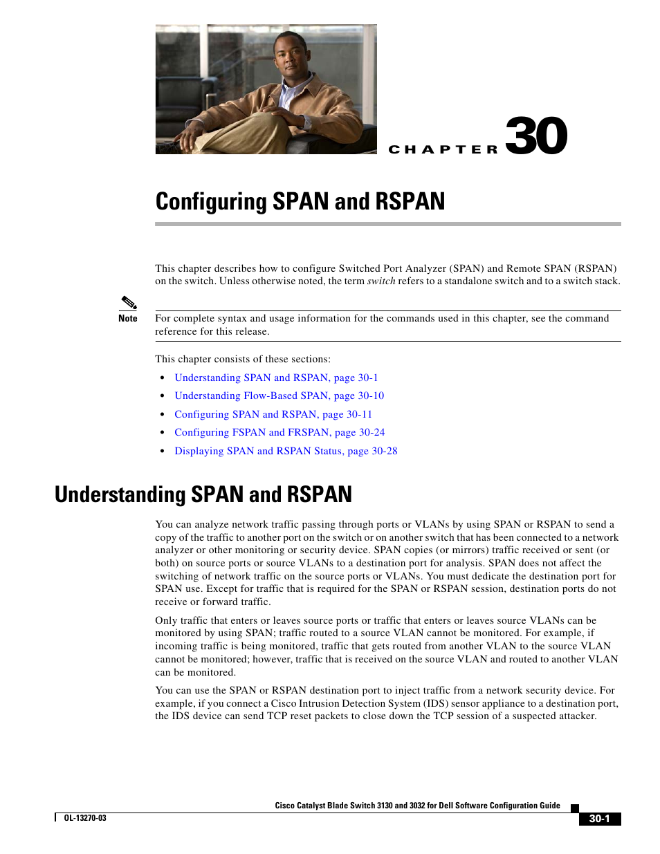 Configuring span and rspan, Understanding span and rspan, C h a p t e r | Chapter 30, “configuring span and, Rspan, Chapter 30 | Dell POWEREDGE M1000E User Manual | Page 671 / 1316