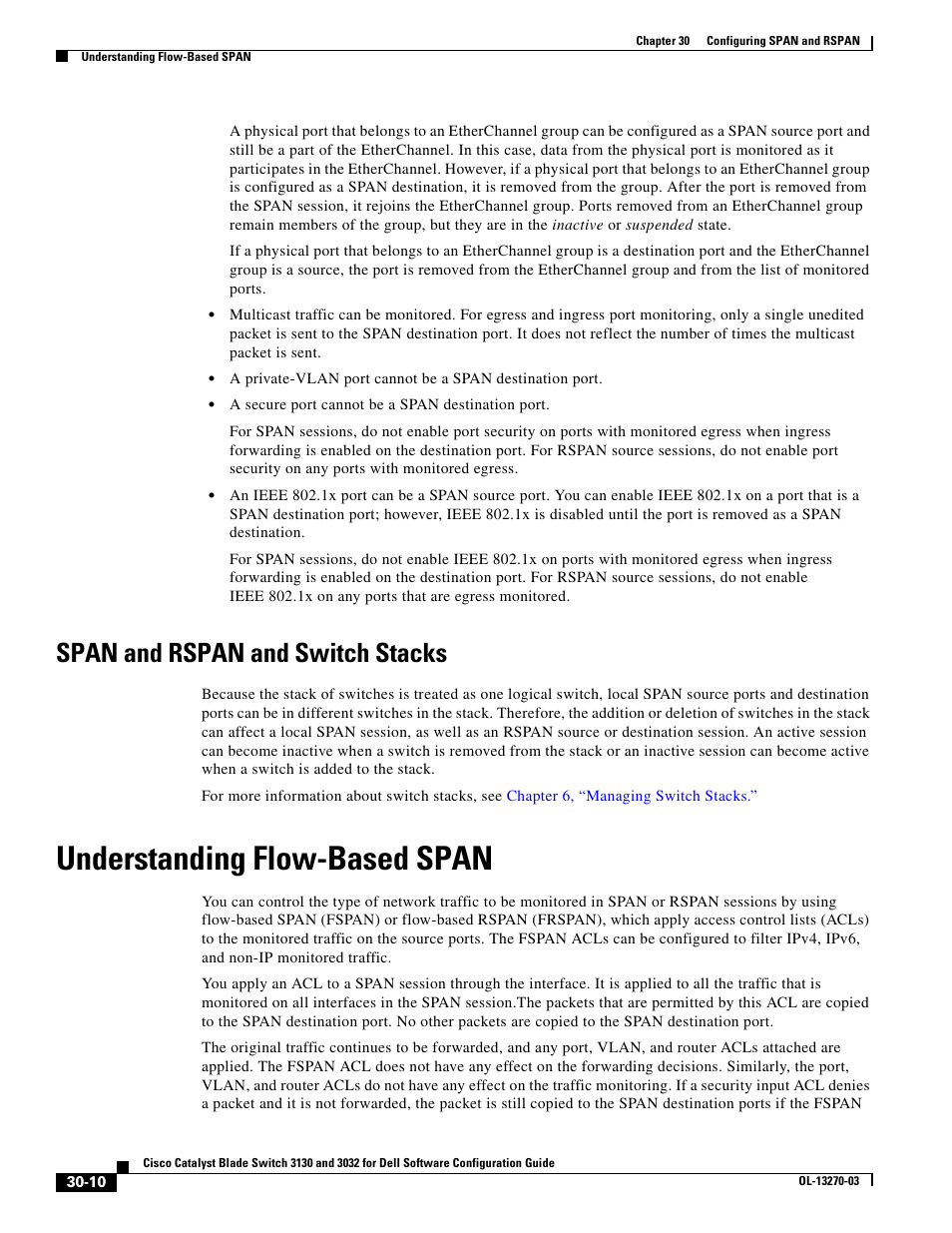 Span and rspan and switch stacks, Understanding flow-based span | Dell POWEREDGE M1000E User Manual | Page 680 / 1316