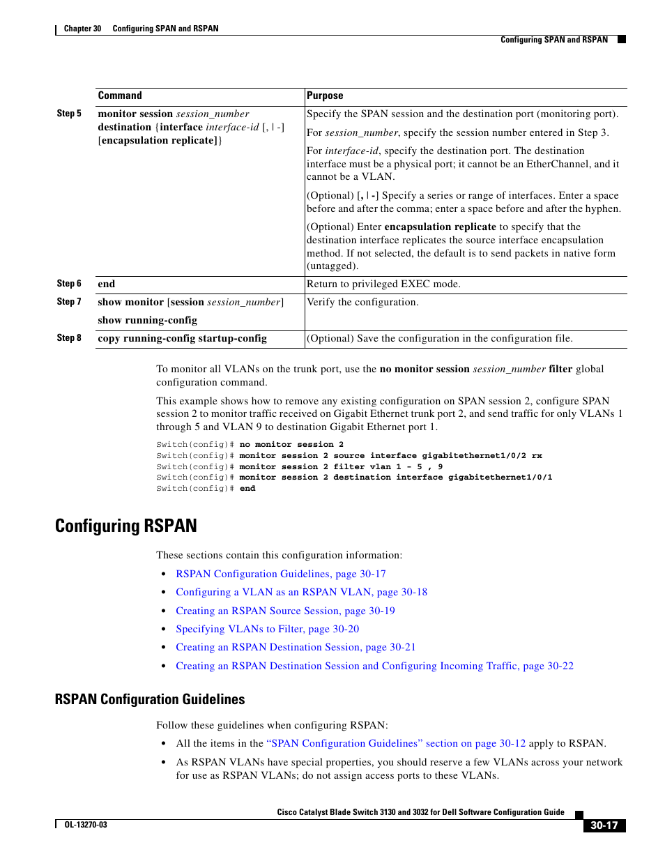 Configuring rspan, Rspan configuration guidelines | Dell POWEREDGE M1000E User Manual | Page 687 / 1316