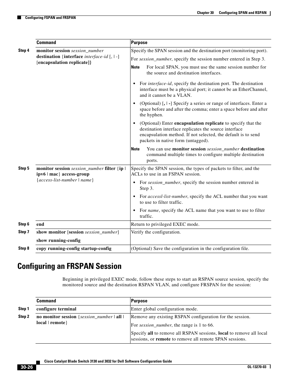 Configuring an frspan session | Dell POWEREDGE M1000E User Manual | Page 696 / 1316