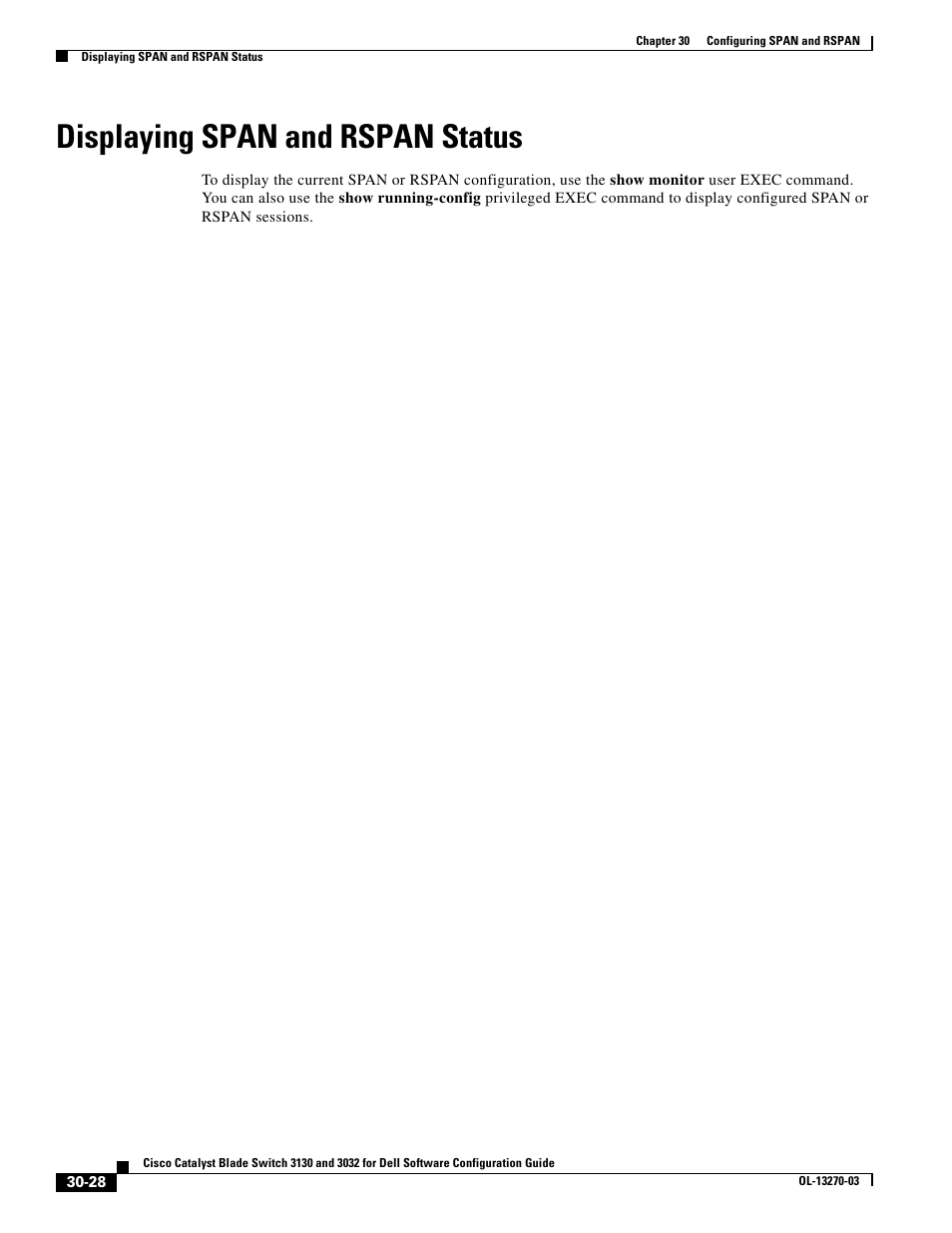 Displaying span and rspan status | Dell POWEREDGE M1000E User Manual | Page 698 / 1316