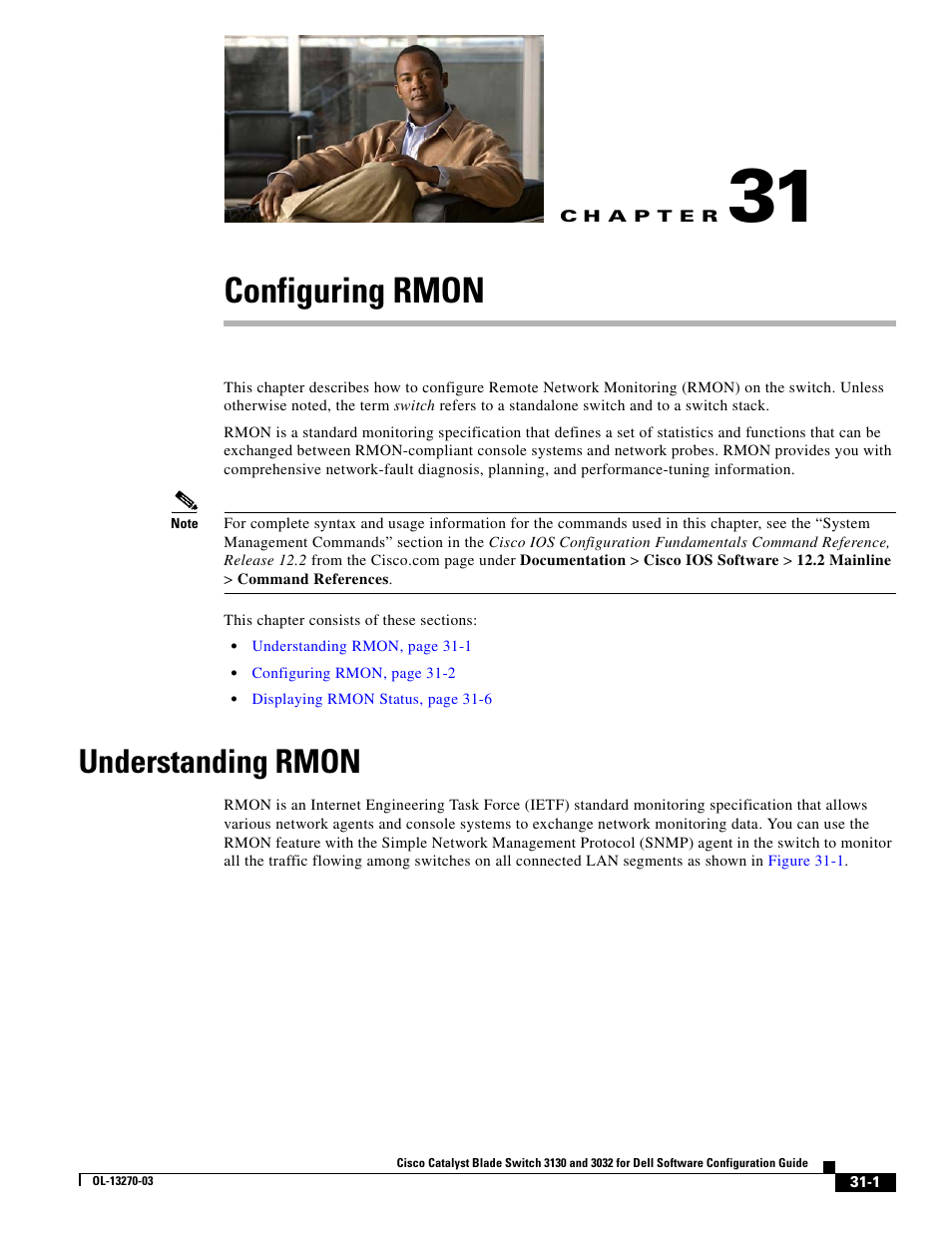 Configuring rmon, Understanding rmon, C h a p t e r | Chapter 31, “configuring rmon | Dell POWEREDGE M1000E User Manual | Page 699 / 1316