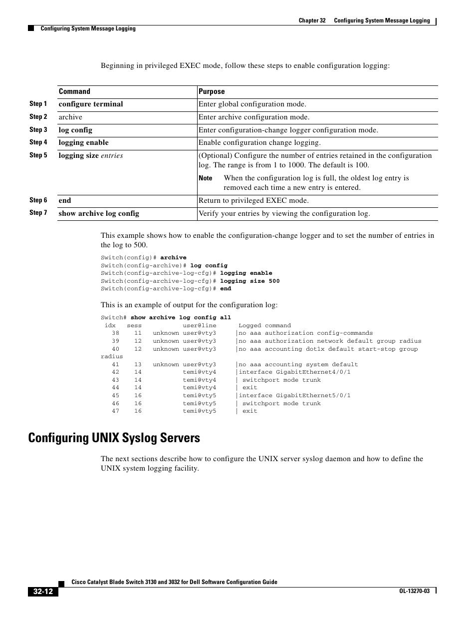 Configuring unix syslog servers, Configuring | Dell POWEREDGE M1000E User Manual | Page 716 / 1316