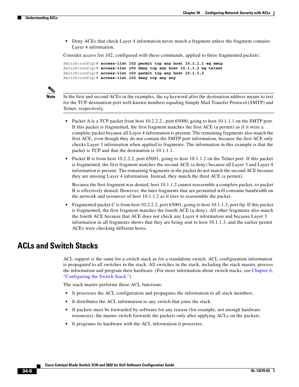 Acls and switch stacks | Dell POWEREDGE M1000E User Manual | Page 742 / 1316