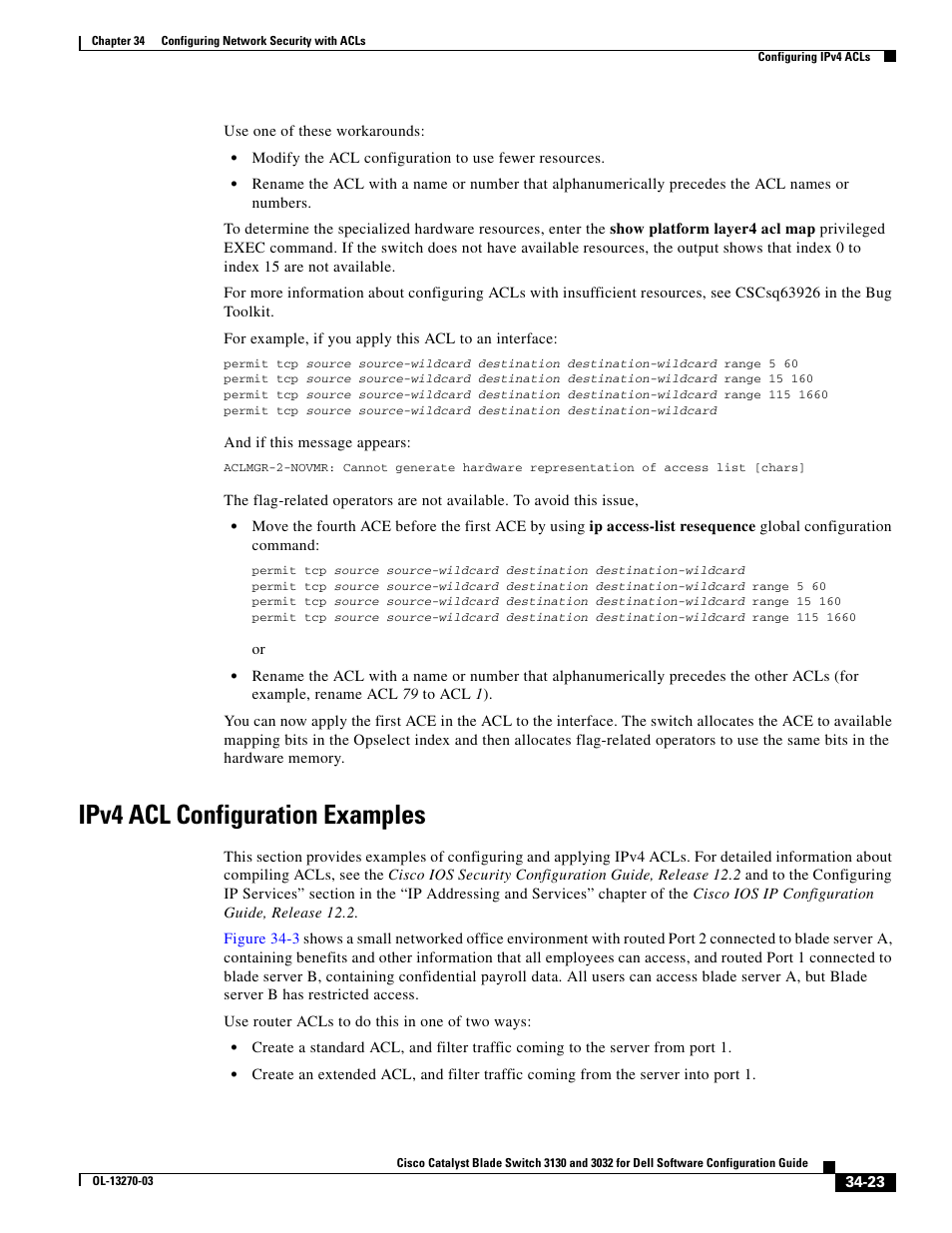 Ipv4 acl configuration examples | Dell POWEREDGE M1000E User Manual | Page 759 / 1316