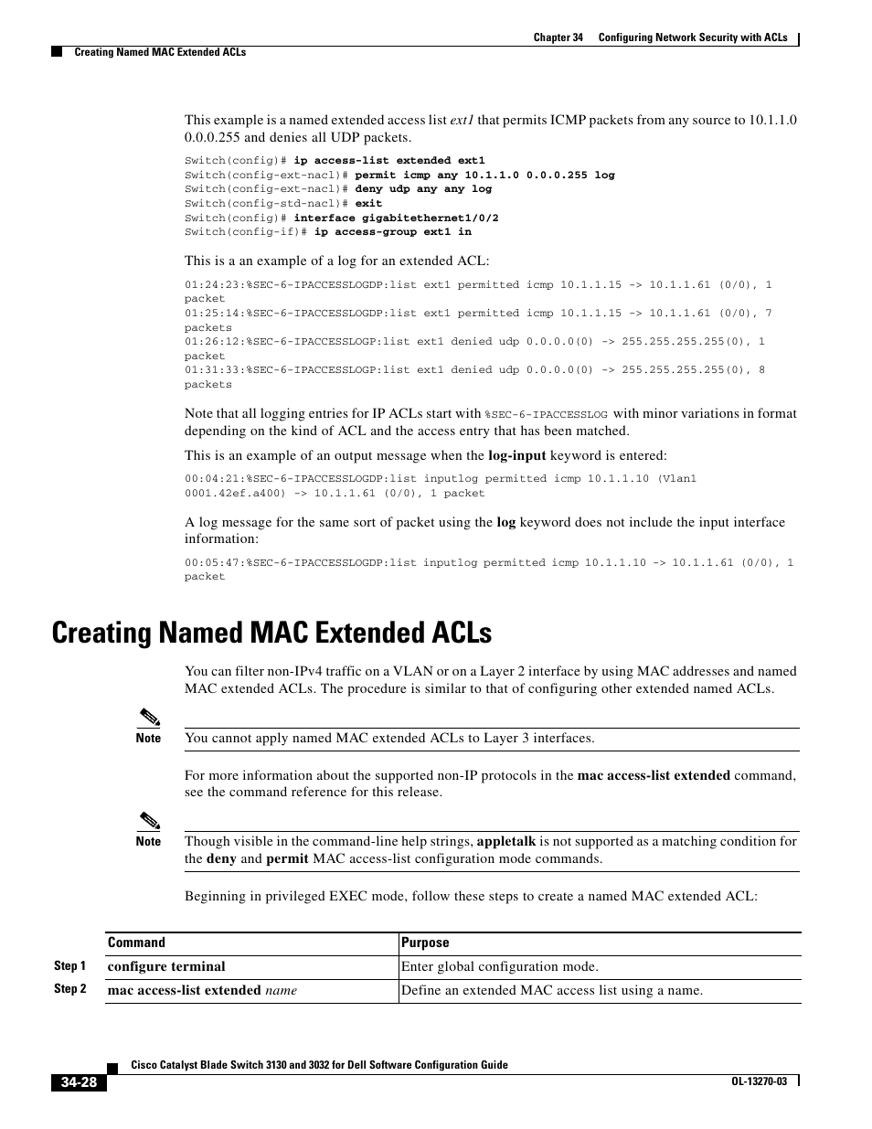 Creating named mac extended acls | Dell POWEREDGE M1000E User Manual | Page 764 / 1316
