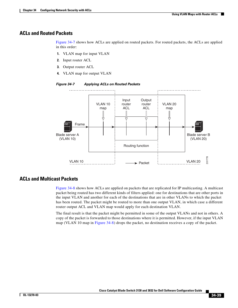 Acls and routed packets, Acls and multicast packets | Dell POWEREDGE M1000E User Manual | Page 775 / 1316